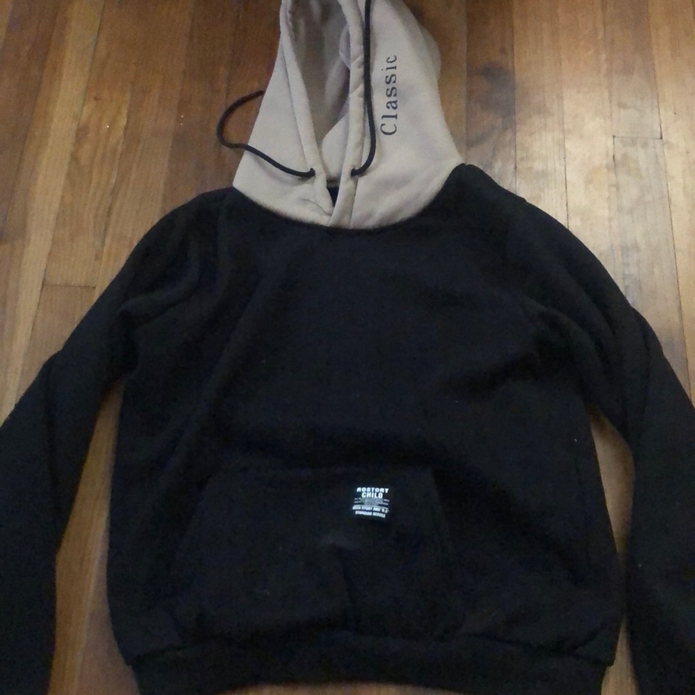Black and beige hoodie